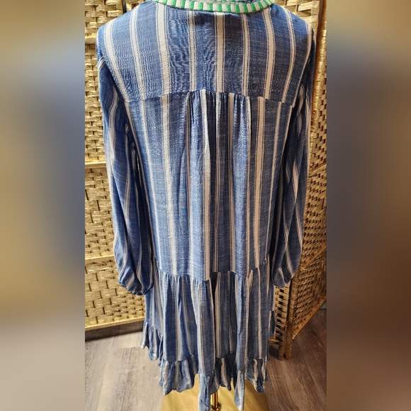 Shoshanna Small Classic Striped Umbrella Mini Dress Swim Cover up Boho Dress - Picture 4 of 8